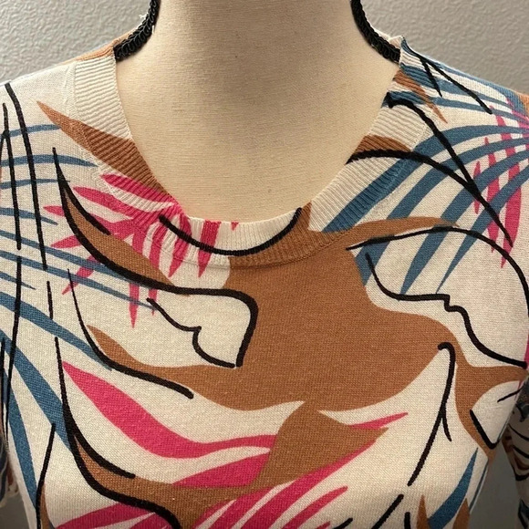 J. Crew Brown Leaf Top - Picture 2 of 8